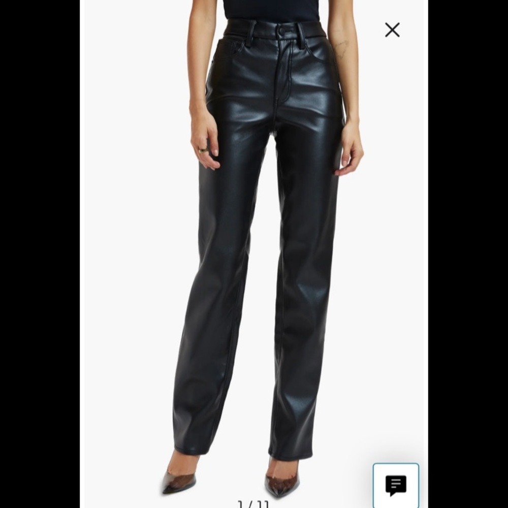 Good American faux leather pants